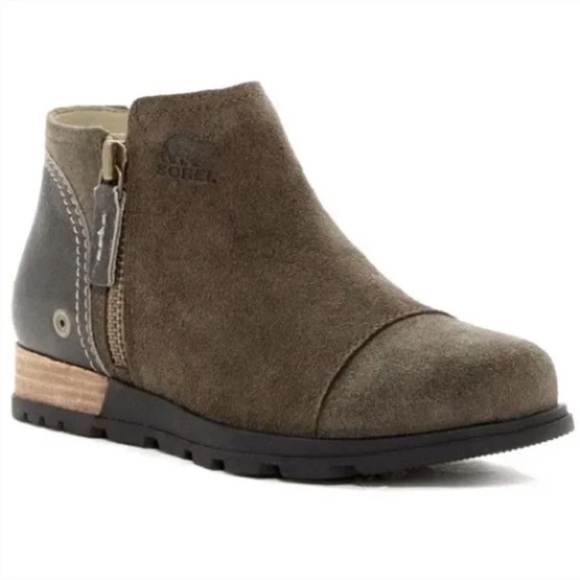 Sorel Shoes - SOREL Leather Major Low Ankle Fossil Brown Boots Size 8